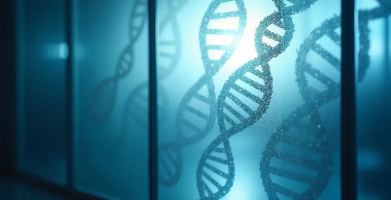 Rappresentazione simbolica della protezione dei dati genetici sensibili